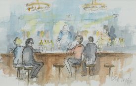 BEN MAILE (1922-2017), FIGURES AT THE BAR