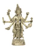 A BRONZE FIGURE OF BUDDHA AVALOKITESVARA