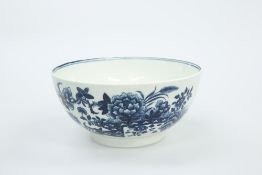 A WORCESTER BLUE AND WHITE BOWL, c. 1770-80