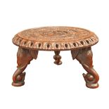 A BURMESE CARVED HARDWOOD STAND