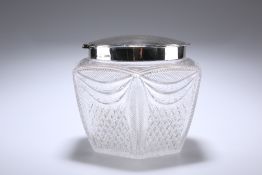 A VICTORIAN SILVER-MOUNTED CUT-GLASS BISCUIT BOX