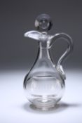 A GEORGE III GLASS CLARET JUG, c. 1790