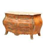 A LARGE AND IMPRESSIVE LOUIS XV STYLE ORMOLU MOUNTED BOMBE COMMODE
