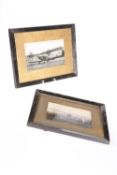 TWO EARLY ORIGINAL PHOTOGRAPHS OF PLANES, framed.