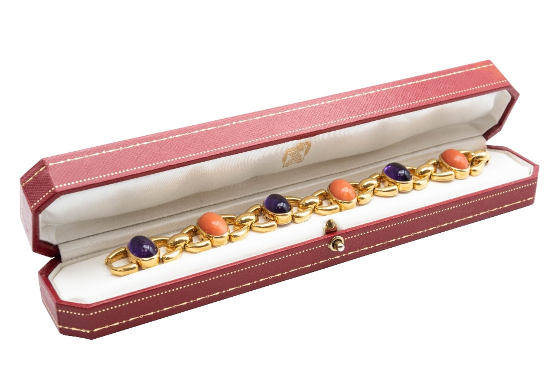 AN AMETHYST AND CORAL BRACELET, BY CARTIER - Bild 2 aus 5