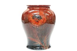 A LARGE "BIG POPPY" FLAMBE VASE, CIRCA 1925