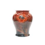 A LARGE "BIG POPPY" FLAMBE VASE, CIRCA 1925