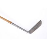 GOLFING INTEREST: A VINTAGE HICKORY SHAFTED BEN SAYERS GRUVSOL "BENNY PUTTER".