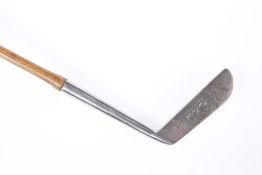 GOLFING INTEREST: A VINTAGE HICKORY SHAFTED BEN SAYERS GRUVSOL "BENNY PUTTER".