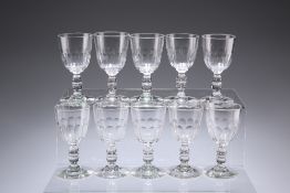 A SET OF TEN BACCARAT "MEDICI" GLASSES, CIRCA 1900