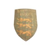 A PAINTED ARMORIAL SHIELD