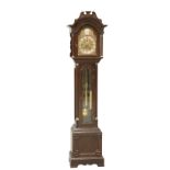 A LATE 19TH CENTURY OAK THREE-TRAIN LONGCASE CLOCK