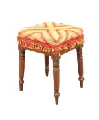 A 19TH CENTURY MAHOGANY STOOL, IN THE MANNER OF GILLOWS