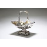 A RUSSIAN SILVER SWING-HANDLE BASKET, ST. PETERSBURG