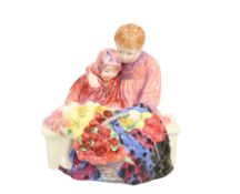 A ROYAL DOULTON FIGURE GROUP OF THE "FLOWER SELLER'S CHILDREN"