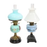 TWO VICTORIAN OIL LAMPS