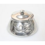 A LIBERTY & CO TUDRIC PEWTER INKWELL