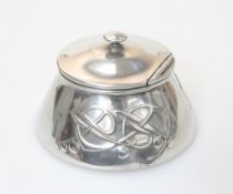 A LIBERTY & CO TUDRIC PEWTER INKWELL