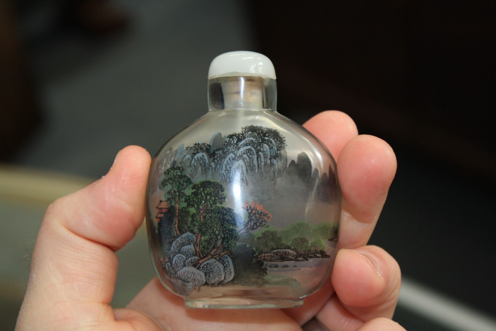 A GROUP OF FIVE CHINESE SNUFF BOTTLES, including two glass - Image 7 of 13