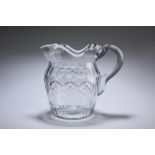 AN IRISH GLASS WATER JUG, CIRCA 1820