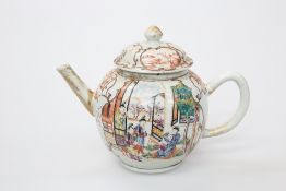 A CHINESE EXPORT FAMILLE ROSE PORCELAIN TEAPOT, CIRCA 1770