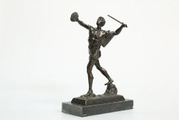 AFTER THE ANTIQUE, A PATINATED BRONZE OF A GLADIATOR