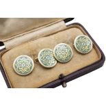 A PAIR OF ENAMEL CUFFLINKS