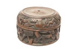 TRIBAL: A CARVED HARDWOOD BOX