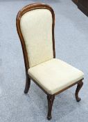 A VICTORIAN ROSEWOOD NURSING CHAIR