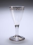 AN ENGLISH DRINKING GLASS, CIRCA 1780