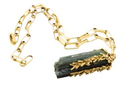 A TOURMALINE PENDANT NECKLACE, CIRCA 1971