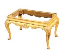 A CHIPPENDALE STYLE GILTWOOD STOOL