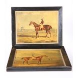 A SET OF ELEVEN PRINTS ON CANVAS OF RACEHORSES