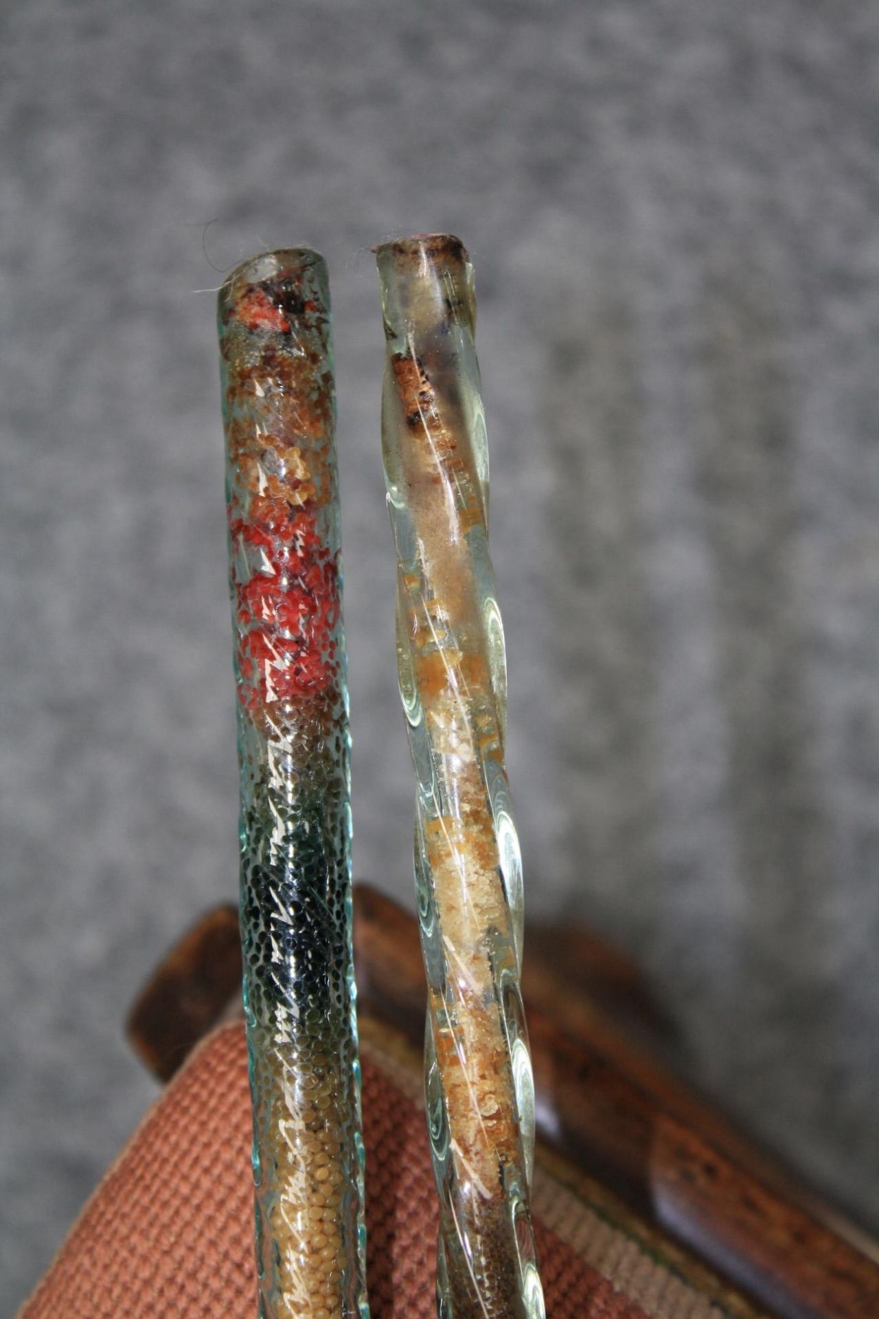 TWO VICTORIAN "END OF DAY" GLASS WALKING CANES - Bild 10 aus 10