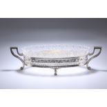A LARGE ITALIAN SILVER-MOUNTED CUT-GLASS CENTRE BOWL, c. 1920