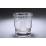 A SUNDERLAND BRIDGE GLASS BEAKER, 19th CENTURY