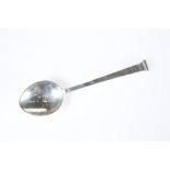 OMAR RAMSDEN - AN ARTS AND CRAFTS SILVER SEAL TOP SPOON