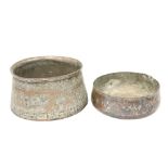 TWO INDIAN COPPER BOWLS, each circular