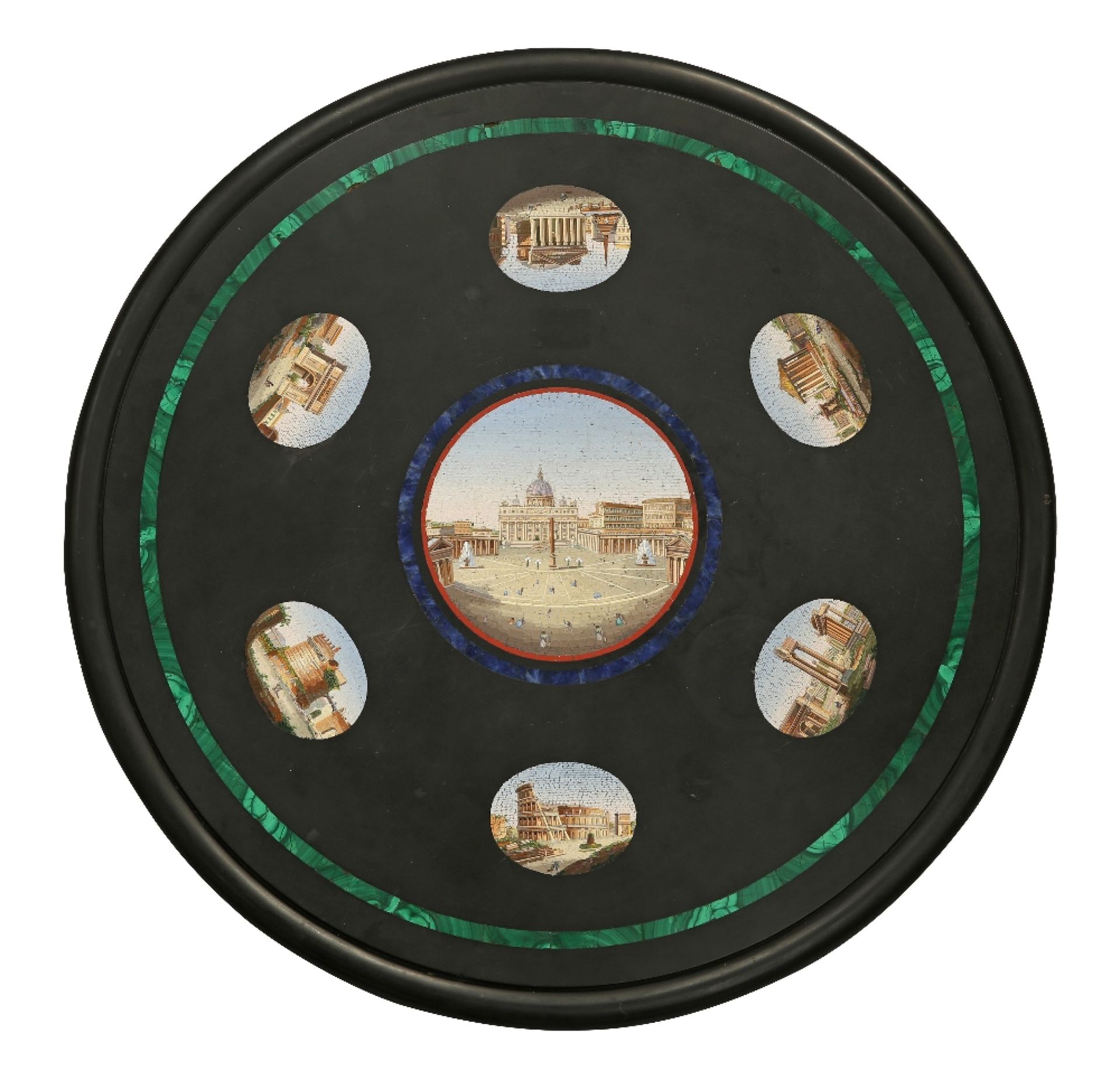 A MID 19TH CENTURY ITALIAN MICRO MOSAIC TABLE TOP