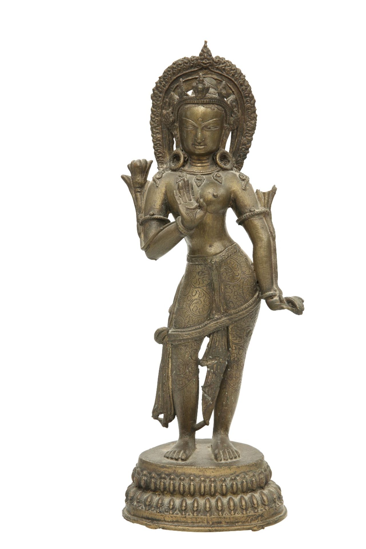 TWO BRONZE FIGURES OF THE GODDESS KALI