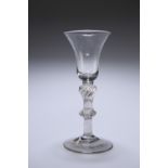 A MULTI-SPIRAL AIR-TWIST WINE GLASS, CIRCA 1750
