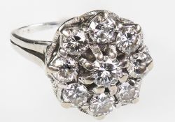 A DIAMOND CLUSTER RING, CIRCA 1975