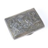 A RARE SILVER SNUFF BOX, WILLIAM HUNTLEY (GRIMWADE, P.327)