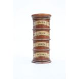 A 19th CENTURY TREEN SPICE TOWER