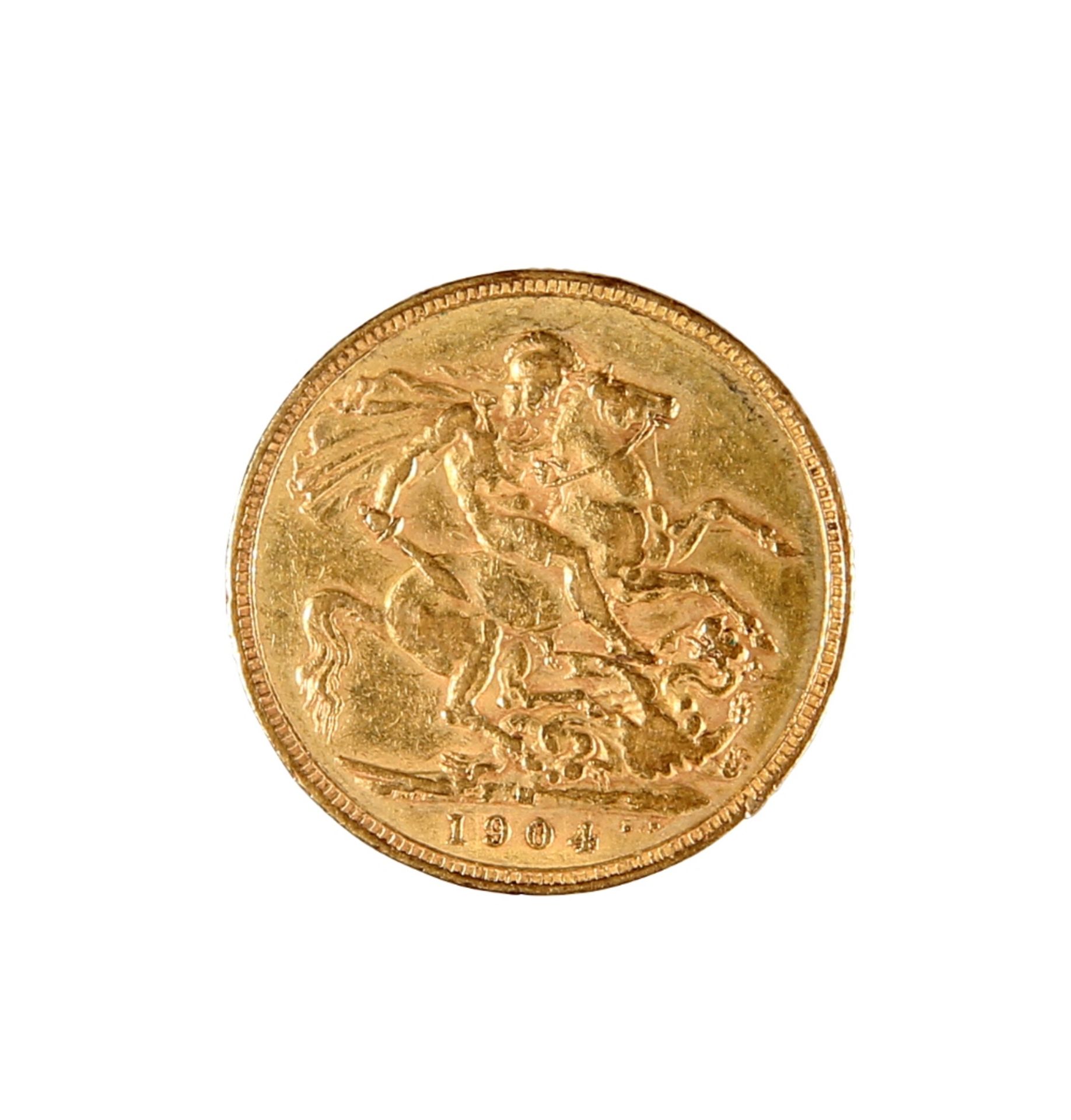 AN EDWARD VII GOLD SOVEREIGN, 1904. - Bild 2 aus 2