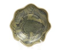 A CHINESE CELADON GLAZED BOWL