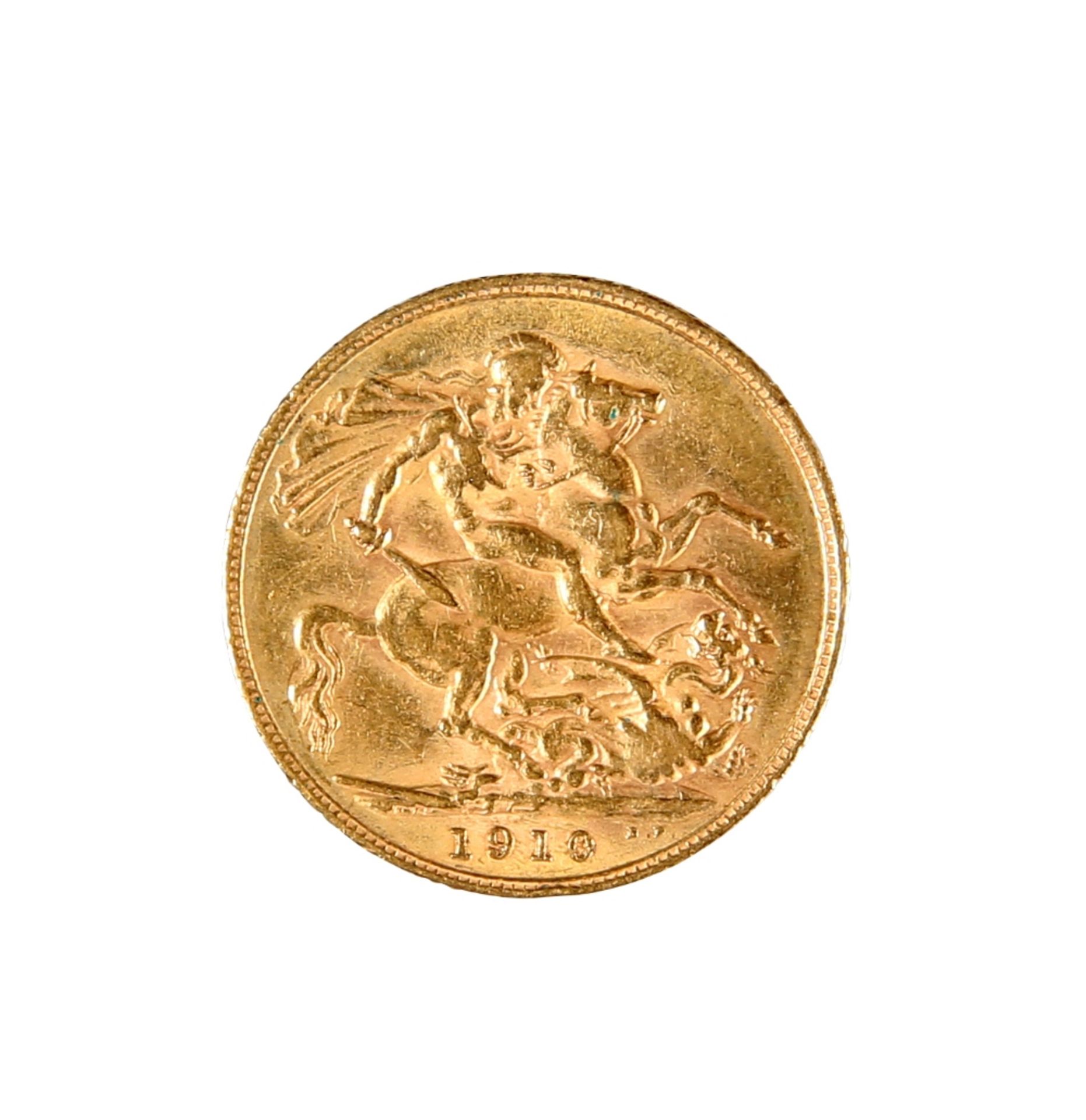 AN EDWARD VII GOLD SOVEREIGN, 1910. - Bild 2 aus 2