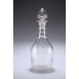 AN IRISH GLASS DECANTER, CIRCA 1785