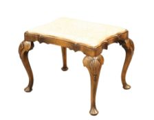 A WALNUT STOOL IN GEORGE II STYLE