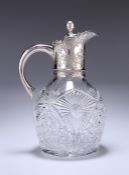 A VICTORIAN SILVER-MOUNTED CLARET JUG